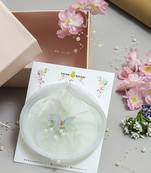 Green plain net fascinator