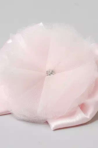 Pink plain net hair clip