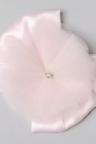 Pink plain net hair clip