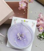 Purple plain net fascinator