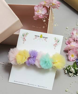 Multicolor plain net hair band 2