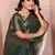 Dark Green Color Party Wear Organza Silk Saree