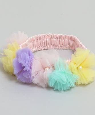 Multicolor plain net hair band 3