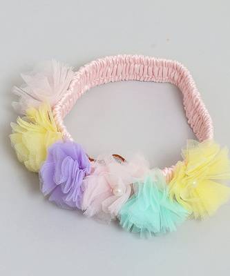 Multicolor plain net hair band 4