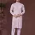 Lavender pure silk with embroidery work kurta pyjama for mens wear