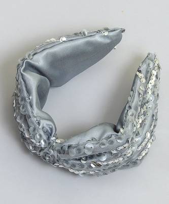 Grey stone net hair band 4