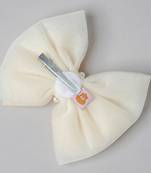 White net pearl hair bow