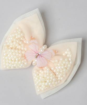 White net pearl hair bow 4
