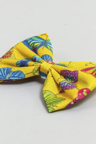 Multicolor plain printed hair bow