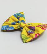 Multicolor plain printed hair bow