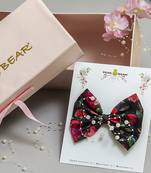Multicolor plain printed hair bow