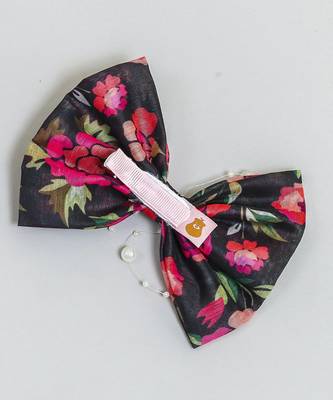 Multicolor plain printed hair bow 3