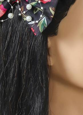Multicolor plain printed hair bow 4