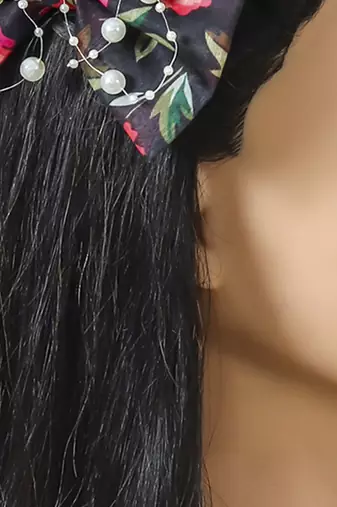 Multicolor plain printed hair bow