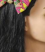 Multicolor plain printed hair bow