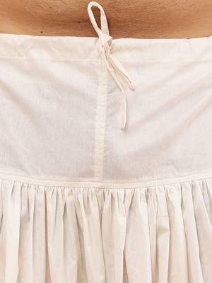 Men's white viscose blend dhoti pants 4