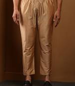 Men's gold viscose blend churidar pants