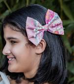 Multicolor pearl printed hair bow