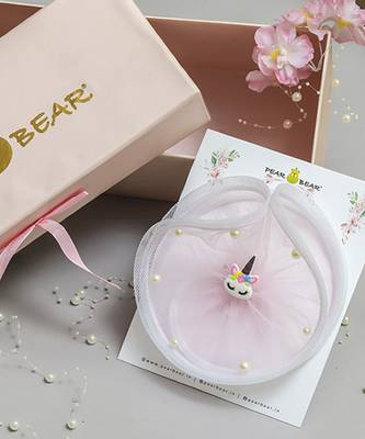 Pink net pearl fascinator 1