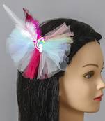 Multicolor net pearl hair clip