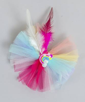Multicolor net pearl hair clip 2