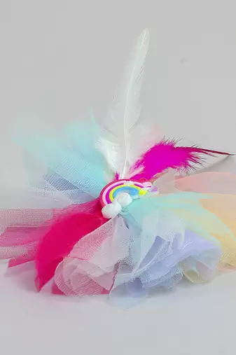Multicolor net pearl hair clip