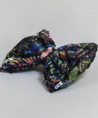 Black stone hair bow 2