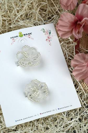 White pearl hair clip