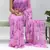 Orchid floral printed weightless saree with unstitched blouse