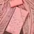 Women's peach handwork dress material