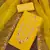 Women's yellow handwork dress material