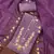 Women's purple handwork dress material