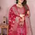 Rani Pink Color Wedding Organza Silk Saree