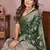 Dark Green Color Wedding Organza Silk Saree