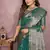 Emerald Green Color Wedding Organza Silk Saree