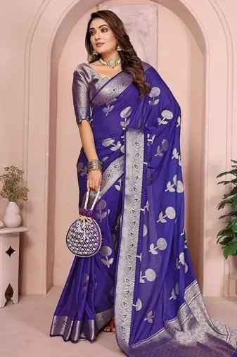Purple Color Elegent Soft Georgette Saree