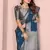 Teal Blue Color Elegent Soft Georgette Saree