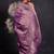 Dusty purple silk blend woven design golden zari border saree with unstitched blouse piece