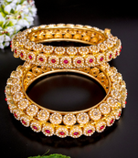 Royal kundan & pearl embellished bangles