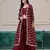 Maroon chinon designer free size stitched indo western Palazzo