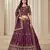 Purple Embriodered Heavy Art Art Silk Designer Lehenga With Blouse