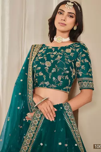 Rama Embriodered Heavy Art Art Silk Designer Lehenga With Blouse