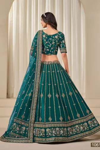 Rama Embriodered Heavy Art Art Silk Designer Lehenga With Blouse