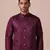 Maroon wave-pattern nehru jacket