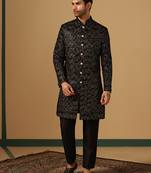 Self-design indowestern sherwani trouser set