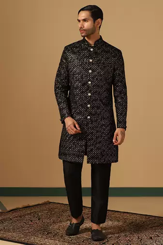 Self-design indowestern sherwani trouser set