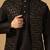 Black Embroidered work Indowestern set