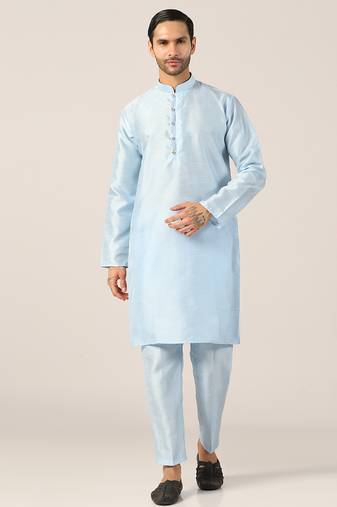 Aqua blue kurta pajama