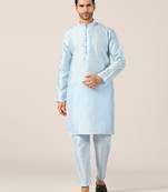 Aqua blue kurta pajama