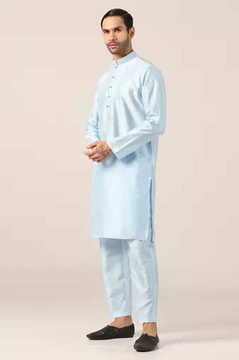 Aqua blue kurta pajama